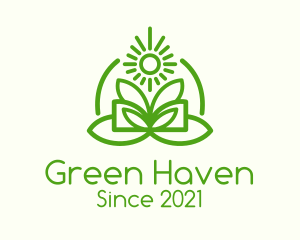 Green Ecology Plant  logo design