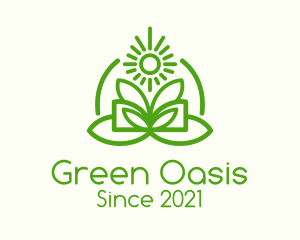 Green Ecology Plant  logo design