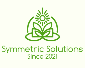 Symmetric - Green Ecology Plant logo design