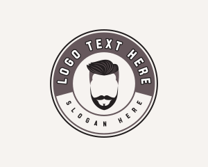 Male - Beard Hair Fashion logo design