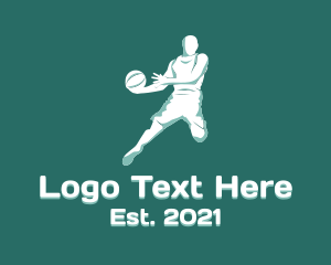 Playing - Basketball Player Athlete logo design
