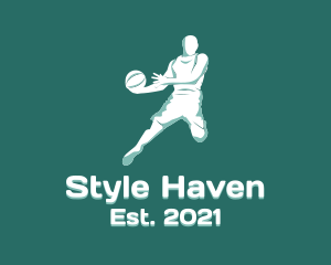 Basketball Court - Basketball Player Athlete logo design