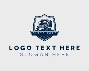 Trucker - Shield Cargo Trucking logo design