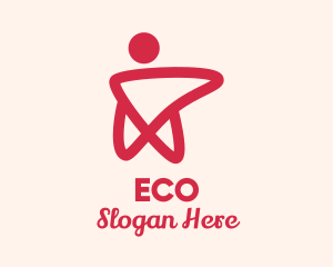 Pink - Pink Yoga Instructor Star logo design