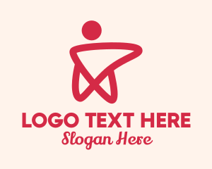 Superstar - Pink Yoga Instructor Star logo design