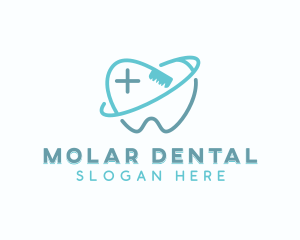 Molar - Dental Toothbrush Dentist logo design