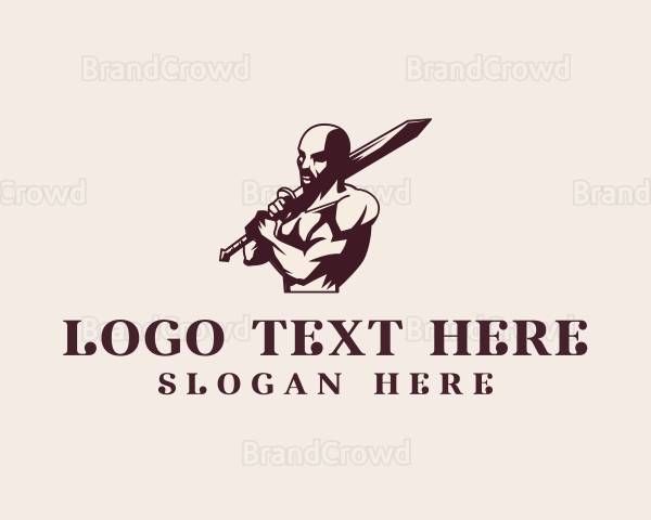 Strong Sword Warrior Logo