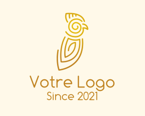 Antique - Tribal Parrot Outline logo design