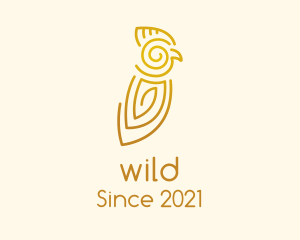 Stroke - Tribal Parrot Outline logo design