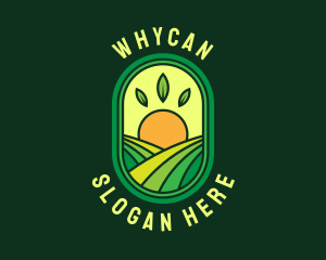 Ecologicial - Farming Sun Emblem logo design