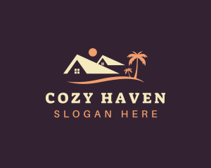 Lodging - Tropical House Property logo design