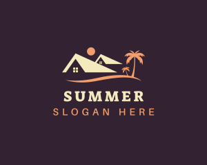 Tropical House Property  logo design