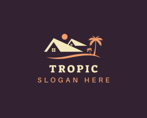 Tropical House Property  logo design