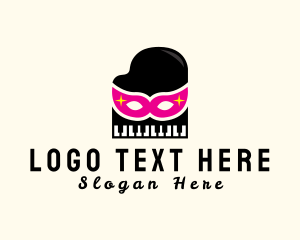 Theater - Mask Piano Pianist logo design