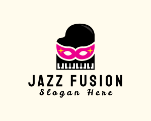 Jazz - Mask Piano Pianist logo design