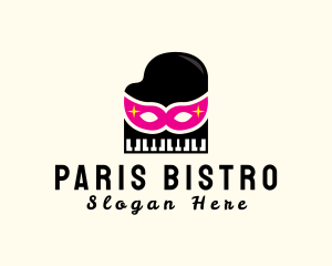 Mask Piano Pianist logo design