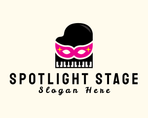Theater - Mask Piano Pianist logo design
