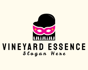 Mask Piano Pianist logo design