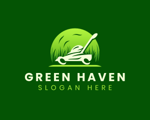 Mower Grass Cutter logo design