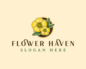 Buttercup Flower Garden logo design