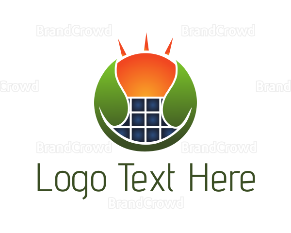 Leaf Solar Panel Logo