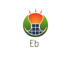 Electric - Leaf Solar Panel logo design