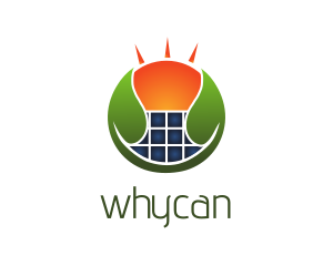 Natural Energy - Leaf Solar Panel logo design