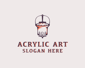 Acrylic - Paint Bucket Handyman Renovation logo design