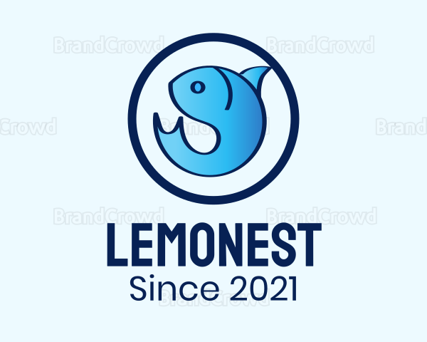 Blue Sea Fish Logo