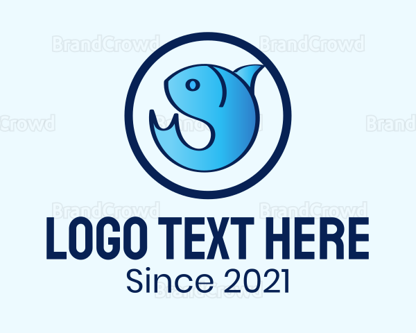 Blue Sea Fish Logo