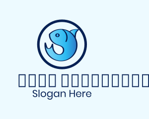 Blue Sea Fish Logo