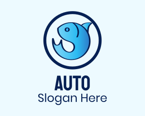 Blue Sea Fish Logo