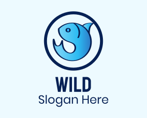 Blue Sea Fish Logo