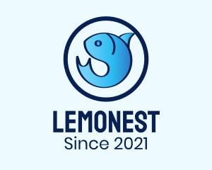 Aquaponics - Blue Sea Fish logo design