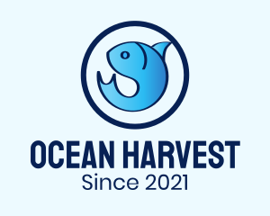 Blue Sea Fish logo design