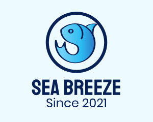 Blue Sea Fish logo design