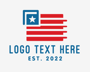 Election - Political Veteran Flag logo design