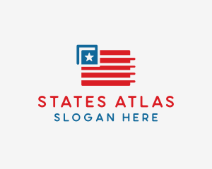 Political Veteran Flag  logo design