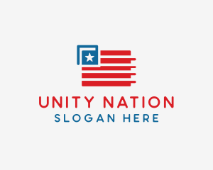 Political Veteran Flag  logo design