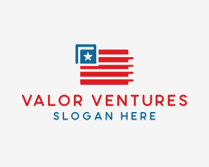 Veteran - Political Veteran Flag logo design