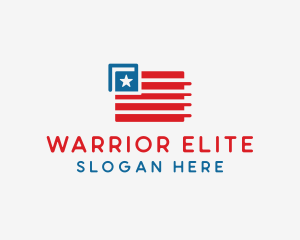 Republican - Political Veteran Flag logo design