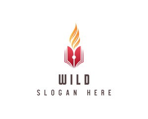 Copywriter - Flame Book Story Writer logo design