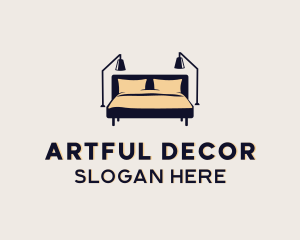 Bedroom Lamp Decor logo design