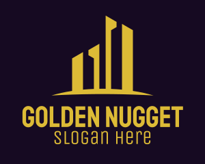 Golden City Skyline logo design