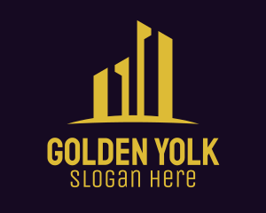 Golden City Skyline logo design