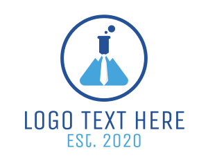 Negative Space - Blue Chemistry Business logo design