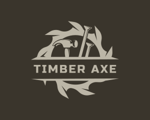 Sawmill Hammer Woodwork logo design