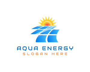 Solar Panel Energy Sustainable logo design