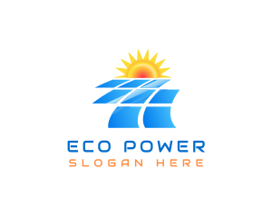 Renewable - Solar Panel Energy Sustainable logo design