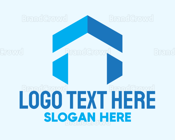 Modern Blue House Logo